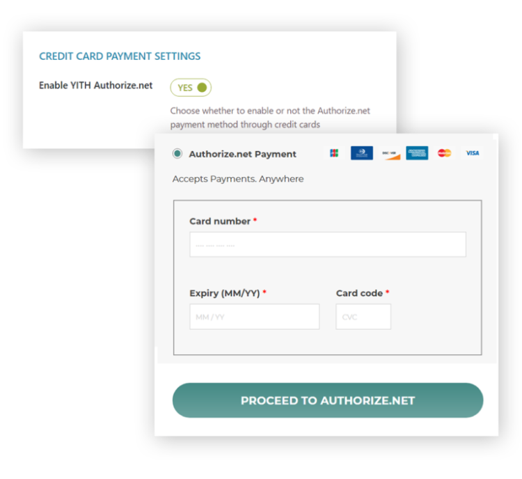 YITH Woocommerce Authorize.net Payment Gateway